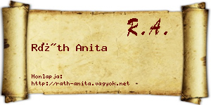 Ráth Anita névjegykártya